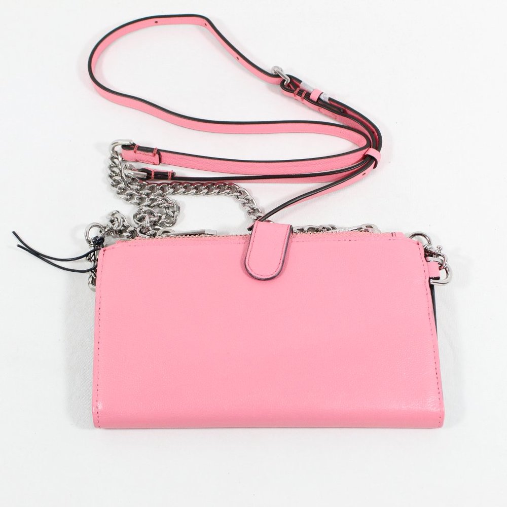 Rebecca Minkoff Leather Crossbody Bifold Wallet On A Chain - Pink